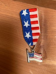 Vintage Patriotic Medal Pin