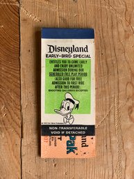 Vintage 1968 Disneyland Early Bird Special Ticket Booklet