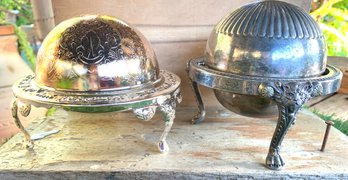 Vintage Silver Plate Dome Snack Bowls
