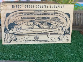 Vintage Cross Country Turnpike No.450 Vintage Litho In Original Box