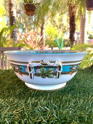 Vintage Wedgewood Pearlware Punch Bowl - Argyle Pattern