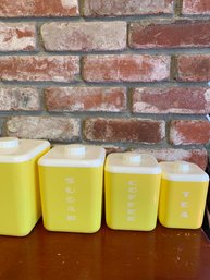 Vintage MCM Yellow Canisters