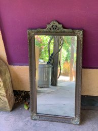 Antique Wooden Hand-Painted Mirror