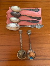 Vintage Sterling Silver Collector Spoons