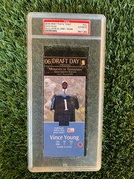 2006 PSA Graded Card Vince Young  Draft Photo Ticker