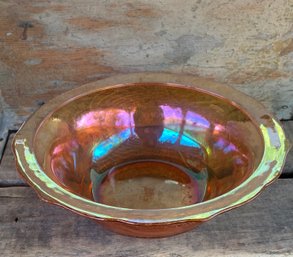Vintage Carnival Glass Snack Bowl