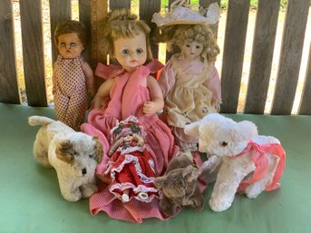 Vintage Doll & Stuffed Animal Lot