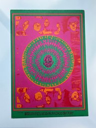 1960s Psychedelic Art Concert Postcard - Quicksilver, Steve Miller