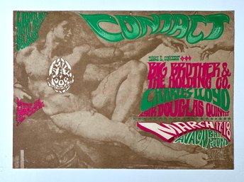 Family Dog 1960s Psychedelic Art Concert Postcard  - Big Brother & The Holding Co
