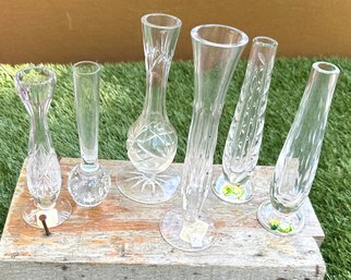 Lot Of Fine Crystal Bud Vases