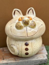 Vintage Chesire Cat ( Alice In Wonderland) Ceramic Cookie Jar By Doranne California
