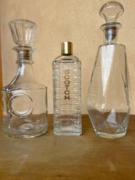 Vintage Liquor Decanter Bottles