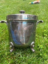 Vintage Silver Plate Claw Foot Ice Bucket