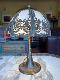 Gorgeous Antique Dome Glass Table Lamp