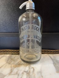 Vintage Seltzer Bottle - Napa Rock Mineral Water Co. Oakland, Calif
