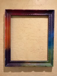 Upcycled Rainbow Painted Vintage Frame
