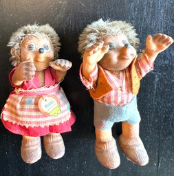 Vintage 1958 Steiff Dolls Mecki Hedgehog Pair