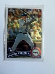2011 Topps Chrome FREDDIE FREEMAN Baseball Card (o)