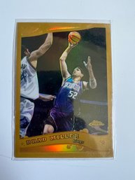 2008-09 Topps Chrome Brad Miller Gold Refractor 27/99 Basketball Card (t)
