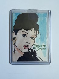2007-08 Vintage Celebrity Posters Sketch Card 'Breakfast At Tiffany's Art Card (T1)