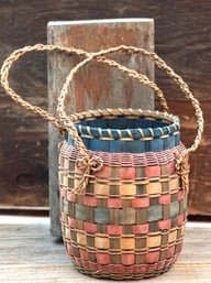 Antique Native American Indian Sewing/Yarn Basket