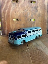 Vintage Tin Litho Friction Greyhound Bus 9' (made In Japan)