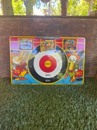 Vintage MARX Tin Litho Boy Hunter Ring The Bell Target With Trap Doors