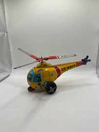 Vintage Tin Litho U.S. Navy Helicopter