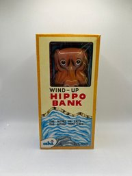 1960's Vintage Wind-Up Hippo Bank By Ahi