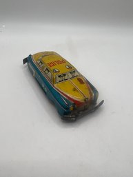 Vintage Friction Tin Litho Police Car
