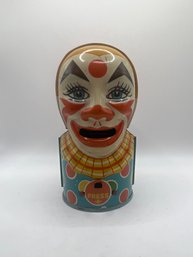 Vintage J. Chein Litho Clown Bank - Earlier Version, Square Trap And No Bank Collar