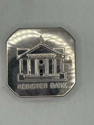 Vintage Tin Treasury Register Dime Bank