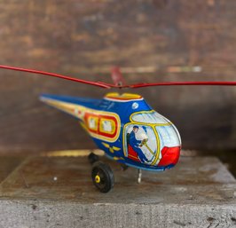 Vintage Tin Litho 'ToyTown' Airways Wind-Uo Helicopter