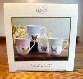 Vintage LENOX Butterfly Meadow Mugs S/4