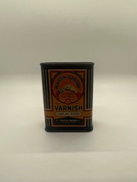 Vintage Tin Litho Martin-Senour Quick Drying Varnish Bank
