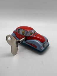 Vintage 1950s Tin Litho Wind-up Car Litho (with Key)