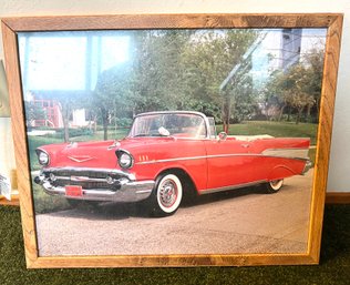 Vintage Framed Car Picture