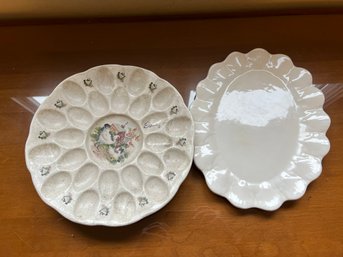 Vintage Ceramic Egg Platters