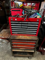 Vintage Red Craftsman Mechanics Tool Box Full