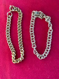 Vintage Gold Colored Chain Link Bracelets