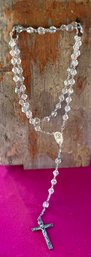 Vintage Crystal Beads And STERLING SILVER Rosary