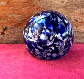 Vintage Art Glass Paperweight By P. Gibson