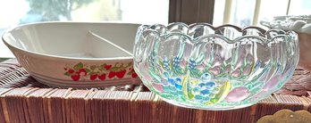 Vintage Crystal & Ceramic Fruit Bowls