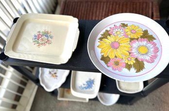 Vintage 1980s Ceramic Platters & Bowls