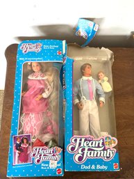 Vintage THE HEART Family Dolls  - Mom & Baby/Dad & Baby Sets