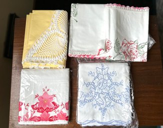 Vintage Embroidered & Crocheted Linens