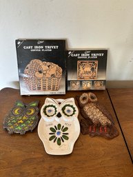 Vintage Trivet & Owl Items