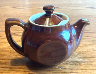 Vintage Brown And White HALL Individual Tea Pot (U)