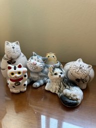 Vintage Ceramic Cat Figurines