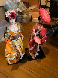 Vintage Japanese Geisha Dolls Made In Japan